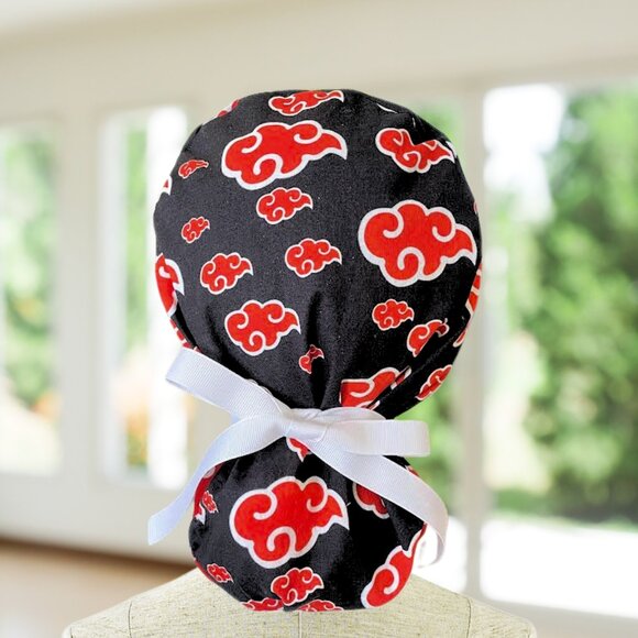 Akatsuki~ Ponytail Scrub Cap, Surgical Hat, OR, CNA, Cap, CRNA, Scrub Cap, Gift. - Picture 1 of 4